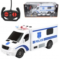 RC Policajné nákladné auto na diaľkové ovládanie, so svetlom a zvukom 1/24