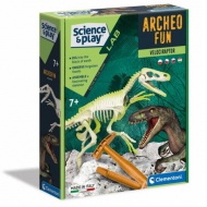 Science&amp;Play: Archeofun svietiaci Velociraptor archeologický set - Clementoni