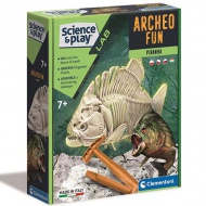 Science &amp; Play: Piranha fluorescenčný archeologický set - Clementoni