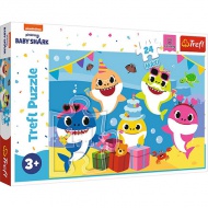 Šťastná rodina Baby Shark 24 dielne Maxi puzzle - Trefl