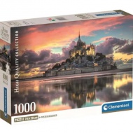 Úžasný Mont Saint-Michel HQC 1000ks puzzle s plagátom - Clementoni