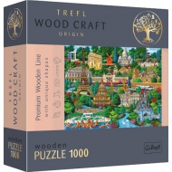 Wood Craft Známe miesta: Francúzsko 1000-dielne premium drevené puzzle - Trefl