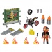 Playmobil: Starter Pack - Kaskadér s motorkou a ohnivým kruhom (71256)