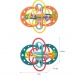 Baby farebná lopta s hryzátkom vo dvoch variantoch