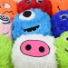 Fuzzy Monsters chlpatá plyšová lopta vo viacerých variantoch 23cm